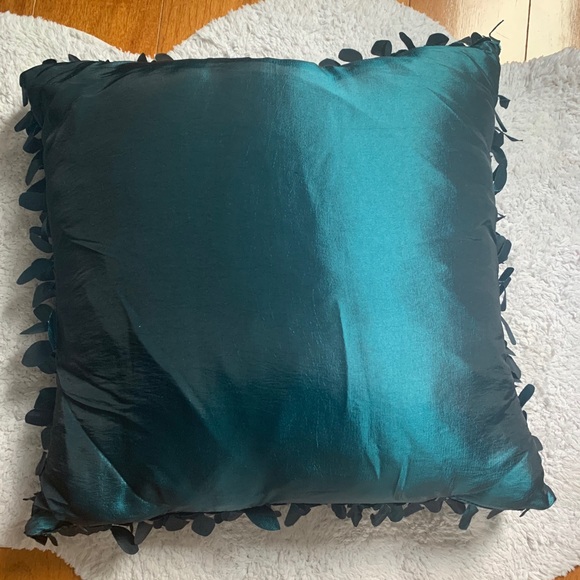 Turquoise Square accent Pillow 18x18 - Picture 2 of 2